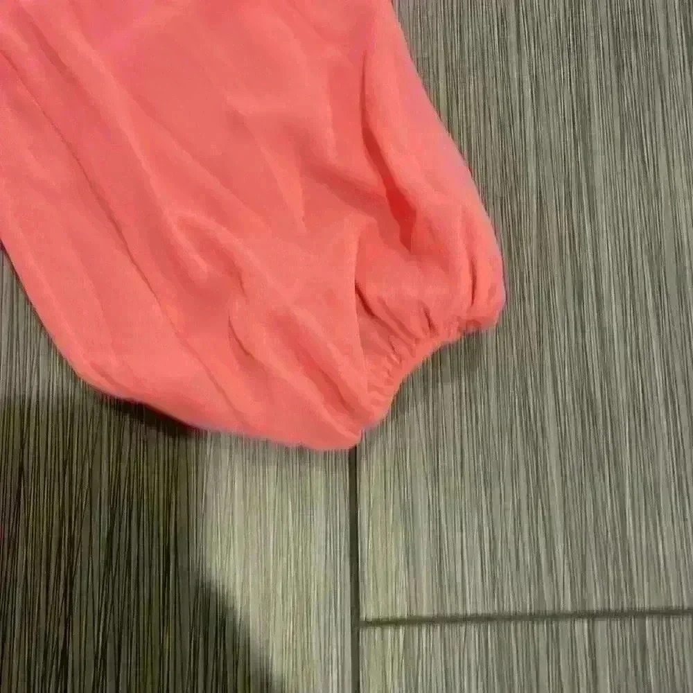 Revolve More To Come Pink Petra Long Blouson Sleeves Ruched Mini Dress Size XS - Picture 5 of 13